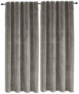 Haus und Deko Gardine Samt Vorhang 2er Set Kräuselband 140x175 cm Verdunkelungsvorhang Samt, Kräuselband (2 St), Polyester