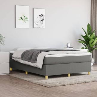 Boxspringbett Dunkelgrau 140x190 cm Stoff [3120954]