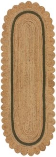 FLAIR RUGS Teppich Grace, rechteckig, Höhe: 4 mm, Jute Teppich mit Wellenschliff