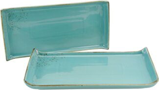 CreaTable Servierplatte Nature Collection, Steinzeug, (Set, 2-tlg), Servier Set, 33x16,5 cm