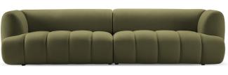 Micadoni Modulares Sofa Harry 4-Sitzer Samtstoff Hellgrün