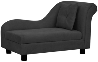 vidaXL Hundesofa mit Kissen Schwarz 83x44x44 cm Plüsch 171102