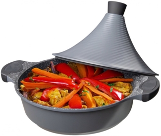 Tajines Tagine Topf Schmortopf Gartopf Dampfgarer Ø28 Cheffinger CF-TAJ28 Silber