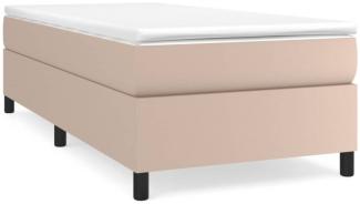 vidaXL Polsterbett Cappuccino-Braun 100x200 cm Kunstleder