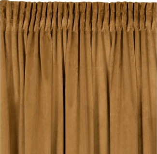 Design91 Vorhang Samtvorhänge Wohnzimmer Schlafzimmer Blickdicht Ösen Velours Velvet, Kräuselband