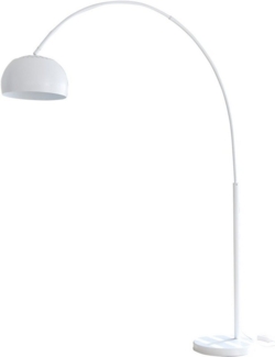 Bogenlampe Marmor und Metall Weiß
