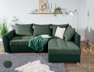 COLLECTION AB Ecksofa JANA, Ecksofa,Bettfunktion,Bettkasten,Bonnelfederkern,Rückenkissen