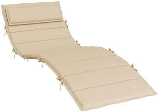 vidaXL Sonnenliegen-Auflage Beige 180x60x4 cm Oxford-Gewebe 361855