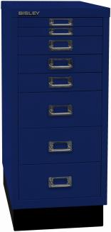 Bisley MultiDrawer™, 29er Serie mit Sockel, DIN A4, 8 Schubladen, Farbe oxfordblau