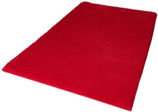 Carpet City Badematte Topia Mats, Badteppich uni, Höhe 14 mm, rutschhemmend beschichtet, strapazierfähig, Polyester, rechteckig, Hochflor, Kaninchen Haptik, Polyester, Badezimmerteppich, waschbar