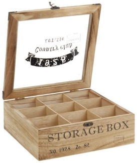 ToCi Teebox Teebox Holz Teekiste Teedose Teebeutelbox Retro Storage Box