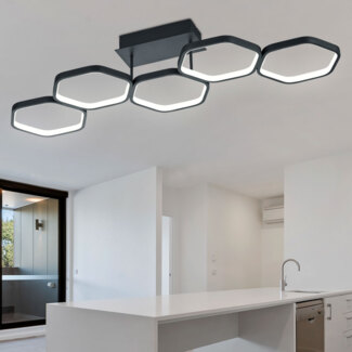 LED Deckenleuchte, anthrazit, dimmbar, 90 cm, VIGO