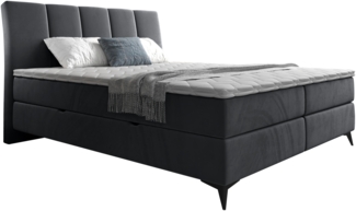 Boxspringbett Sketar, Grau, 140x200 cm