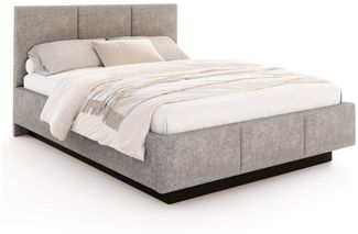 FDM Polsterbett ALMADA modern mit Bettkasten MADE IN EU - mit Ottawa Bezug (verfügbar 90x200 120x200 140x200 160x200 180x200cm, Bettrahmen, Bett, mit großen gepolsterten Kopfteil, mit Bettkasten zum aufklappen), Hebbarer Metallrahmen, Bettkasten