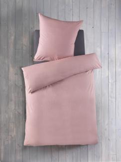 Optidream Chambray Bettwäsche 135x200 cm Bettbezug 135x200 cm Kopfkissenbezug 80x80 cm rosa rosa