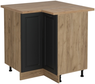 Eckunterschrank R-Line Anthrazit Landhaus 75.6 cm , AP Eiche Vicco