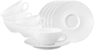 Seltmann Weiden Life Fashion Teetasse mit Untertasse 140 ml 6er Set - Luxury White