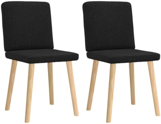 vidaXL Esszimmerstühle 2 Stk. Schwarz Stoff 4101199
