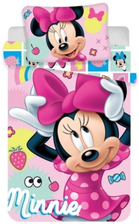 Disney Minnie Mouse Kinderbettwäsche – Bettbezug 100x135 cm & Kissenbezug 40x60 cm