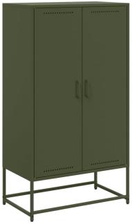 vidaXL Highboard Highboard Olivgrün 68,5x38,5x123,5 cm Stahl (1 St)