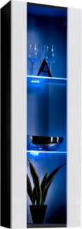 Vitrine Fly 21 in Schwarz und Weiß 40 x 126 cm