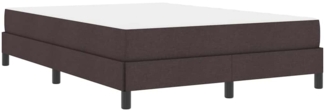 vidaXL Boxspringbett mit Matratze Dunkelbraun 140 x 200 cm Stoff 3398496