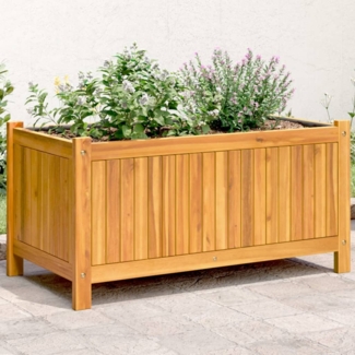 vidaXL Pflanzkübel mit Einlage 80x42x40 cm Massivholz Akazie 366435