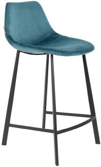 Tresenhocker FRANKY VELVET Samt Petrol von DutchBone