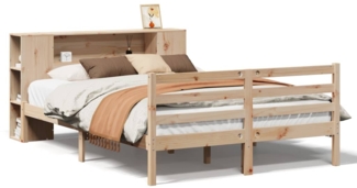 vidaXL Massivholzbett mit Regal ohne Matratze 120x200 cm Kiefer 3321850