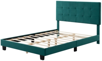 HAUSS SPLOE Polsterbett 140×200cm Doppelbett Bettgestell , Stabil und langlebig, Massivholz (140x200 cm,ohne Matratze), Bettgestell mit Lattenrost & Kopfteil