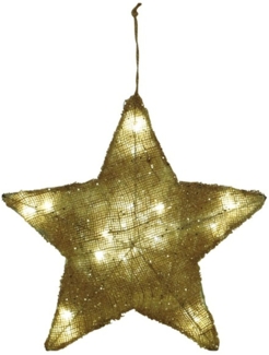 Jute-Weihnachtsstern versch. Größen mit LED´s