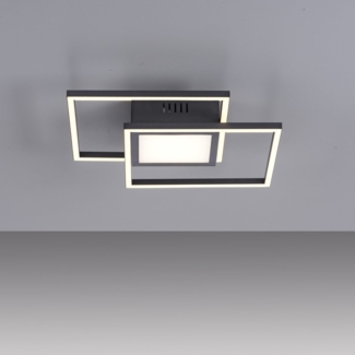 JUST LIGHT 14144-18 LED Deckenleuchte ASMIN eckig schwarz 3000K