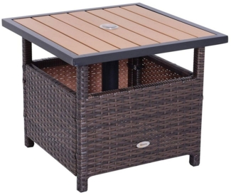 Outsunny Gartentisch Polyrattan Gartentisch