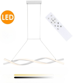 WILGOON LED Pendelleuchte Esstisch Modern Hängelampe Dimmbar mit Fernbedienung, Deckenleuchte, LED fest integriert, Kaltweiß/Naturweiß/Warmweiß, 80cm Höhenverstellbare,für Esszimmer Hängelampe Deckenlampe