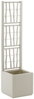 SPALIER "Ethica" in Struktur Optik schmale Version, Farbe: Beige, Maße: 36x36x140 cm