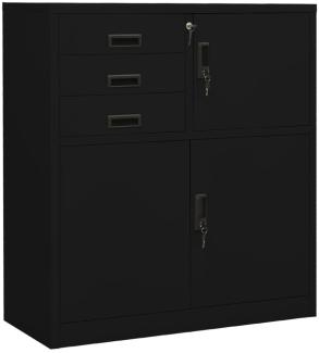 vidaXL Büroschrank Schwarz 90 x 40 x 102 cm Stahl [336407]