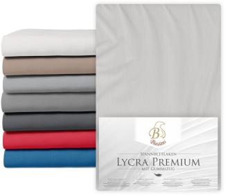 Premium Boxspring Bettlaken Lycra 140x200 Weiss