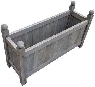 HTI-Living Pflanzkübel Holz-Pflanzkasten in Grau (Stück, 1 St, 1 Blumenkasten ohne Dekoration), Blumenkasten