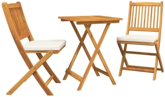 vidaXL Garten Bistro Set 3 pcs Braun Akazie Massivholz 42000951