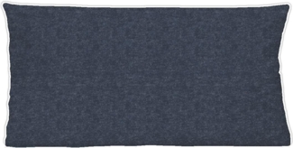 biberna Melange-Flanell Kopfkissenbezug 0840500 MELANGE UNI, marine, 1x 40x80 cm