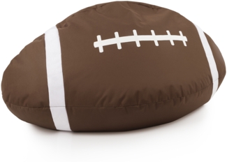 Lumaland Football-Sitzsack für In-& Outdoor, Polyester Braun, 80x160 cm