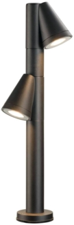 SLV T-TUBE 70 POLE, Outdoor Stehleuchte, GU10, double, IP65, max. 10 W, schwarz - Stand-, Wand- und Deckenleuchten (Outdoor)