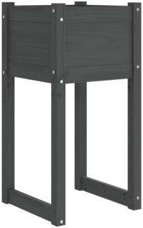 vidaXL Pflanzkübel Grau 40x40x81 cm Massivholz Kiefer 822126