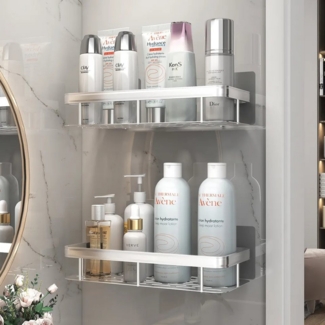 Athlix Duschregal 2 Stk. Duschablage Duschregal ohne Bohren Badezimmer Organizer