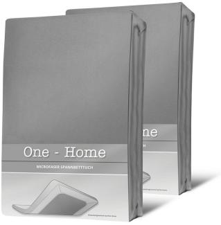 One Home Spannbettlaken, Microfaser, Gummizug: rundum, (2 Stück), Double Pack