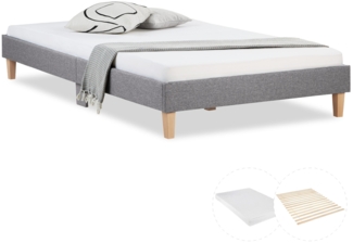Homestyle4u Polsterbett 120x200 cm, mit Matratze