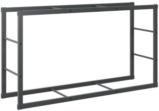 vidaXL Brennholzregal Schwarz 110x30x61 cm Stahl 4018466