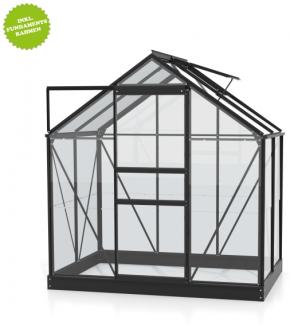 Vitavia Gewächshaus Planet/Venus 2500 195x131 3mm ESG schwarz + Fundamentsrahmen