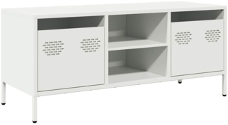 vidaXL TV-Schrank Weiß 101,5x39x43,5 cm Kaltgewalzter Stahl 851303