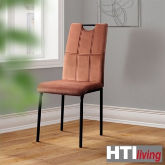HTI-Living Esszimmerstuhl Stuhl Denton Velvet Braun (Set, 2 St), Esszimmerstuhl Samt